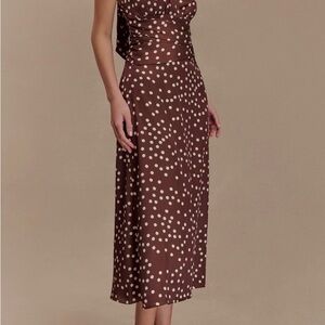 Meshki Marguerite Satin Halter Dress (xxs, nwt)